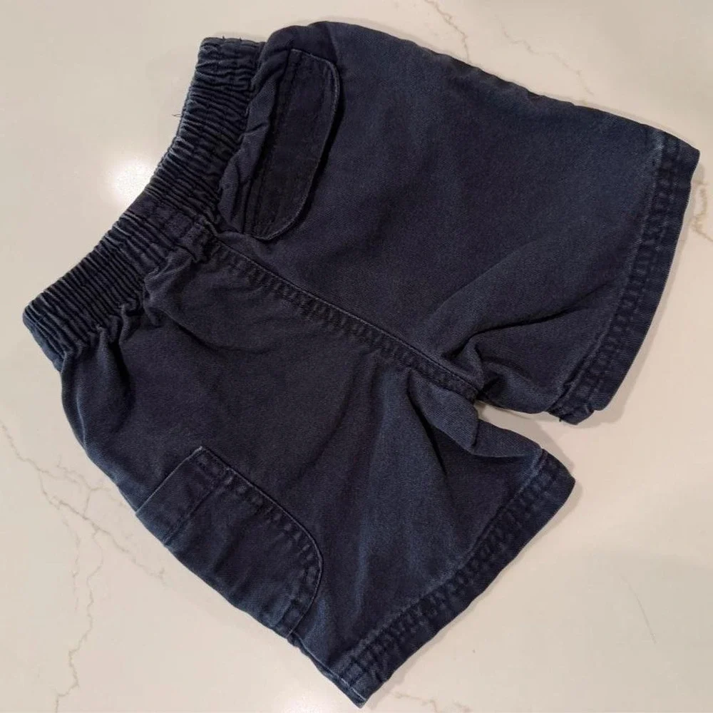 Vintage Whimsy Navy Baby Shorts